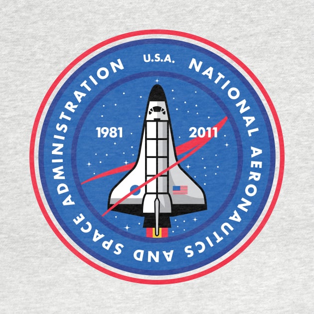 Space Shuttle Program NASA Inspired T-Shirt Sticker by Jamieferrato19